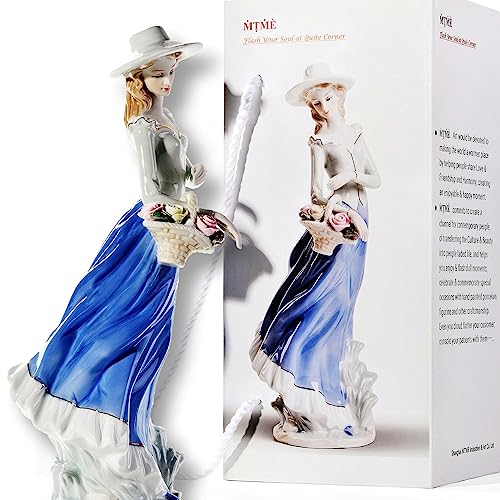 MTME Porzellanfigur, Dame mit Blumen, Erinnerungsstücke, Hochzeitsgeschenke, Statue, Heimdekoration (Jahrestag) MTME Porzellanfigur, Dame mit Blumen, Erinnerungsstücke, Hochzeitsgeschenke, Statue, Heimdekoration (Jahrestag) von MTME