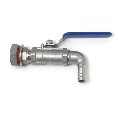 MTMXALBBR 1/2 "Kugelhahn mit 12 mm Außendurchmesser Schlauchanschluss Nahtloser kompakter Kugelhahnanschluss - Dichtung for selbstgebrautes Bier leisurely(A 248g) von MTMXALBBR