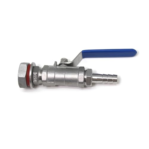 MTMXALBBR 1/2 "Kugelhahn mit 12 mm Außendurchmesser Schlauchanschluss Nahtloser kompakter Kugelhahnanschluss - Dichtung for selbstgebrautes Bier leisurely(B 243.6g) von MTMXALBBR