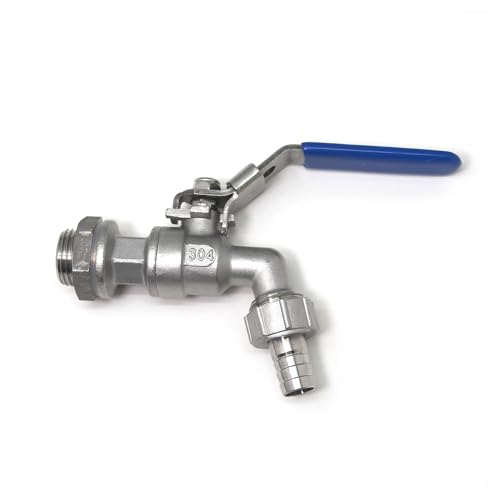 MTMXALBBR 1/2 "Kugelhahn mit 12 mm Außendurchmesser Schlauchanschluss Nahtloser kompakter Kugelhahnanschluss - Dichtung for selbstgebrautes Bier leisurely(C 229g) von MTMXALBBR