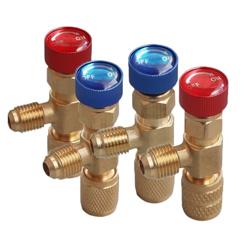 MTMXALBBR 2PCS Klimaanlage Kältemittel Sicherheit Ventil R410A R22 1/4 "Kälte Lade Flüssigkeit Adapter Hand leisurely(2PCS A D) von MTMXALBBR