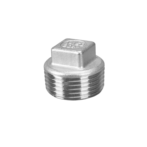 MTMXALBBR 304 Edelstahl Quadratischer Kopf Stecker Kappe BSP NPT Männlichen Kappe Rohr Stecker Rohr Armaturen leisurely(2 inch) von MTMXALBBR