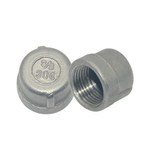 MTMXALBBR Kappe weiblich Edelstahl SS304 Gewinderohrverschraubungen BSP-Gewinde Sechskantmutter/Rohrkappe/Stecker leisurely(DN32) von MTMXALBBR