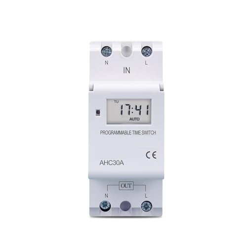 MTMXALBBR Neuer Typ Din-Schiene 2-Draht Wöchentlich 7 Tage Programmierbare digitale Zeitschaltuhr Relais Timer Control AC leisurely(12V AC DC) von MTMXALBBR
