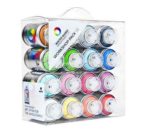 MTN Colors - Water Based Spray Paint Workshop Pack - 16 x 100ml Cans by Montana Colors MTN Colors - Water Based Spray Paint Workshop Pack - 16 x 100ml Cans by Montana Colors von Montana Colors