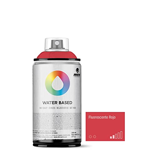 MTN Sprayfarbe fluoreszierend rot 300 ml auf Wasserbasis von Montana Colors