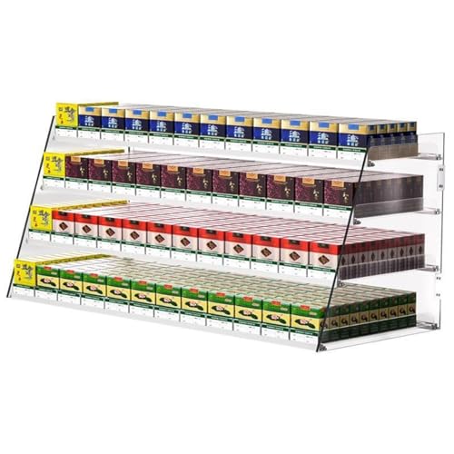 Automatischer Zigarettenständer, Acryl-Organizer for Wand oder Theke, ideal for Einzelhandelsgeschäfte, Supermärkte und Tabakvitrinen.(4 floors 155packs) von MTNBHH