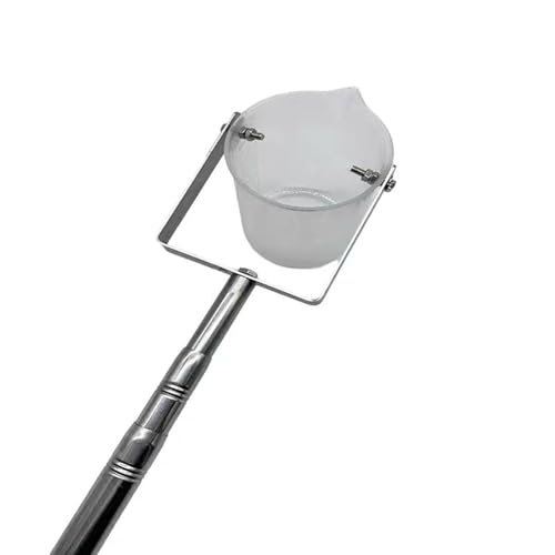 Einstellbare Länge Wasserprobenehmerstange 304 Edelstahl 500ml Pendelbecher Rotierendes Schöpflöffelwerkzeug(White,0.61~1.5m) von MTNBHH