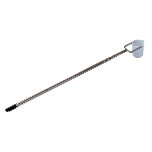 Einstellbare Länge Wasserprobenehmerstange 304 Edelstahl 500ml Pendelbecher Rotierendes Schöpflöffelwerkzeug(White,0.86~2m) von MTNBHH