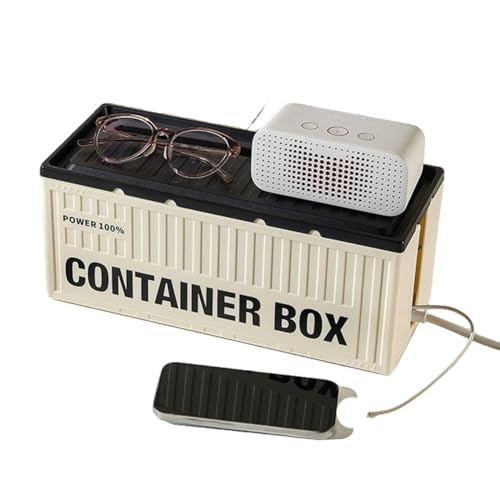 Große Kabelmanagementbox for TV- und Schreibtisch-Kabelmanagement – ​​Kabel-Organizer-Box for Homeoffice, Computer, Router, USB-Hub und Steckdosenleiste – sicheres ABS-Material, Kabel-Versteckbox(Ligh von MTNBHH
