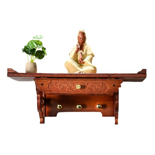 MTNBHH Bambus Wand-Montiert Altar Tisch Versenkbare Pull Platte Meditation Regal for Buddha Statue Hause Tempel(60 * 30 * 20cm/23.6 * 11.8 * 7.8in) von MTNBHH