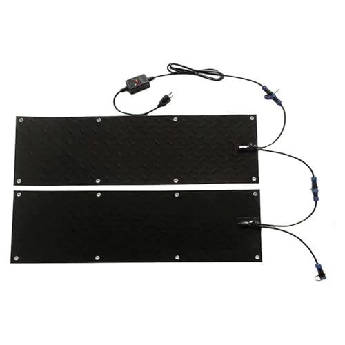 MTNBHH Beheizte Frostschutzmatte, 25,4 x 76,2 cm, rutschfest, für den Außenbereich, für Treppen, Gehwege, Einfahrten, Frostschutzmatte (2 Stück, 10 x 48 Zoll (25,4 x 122 cm) von MTNBHH