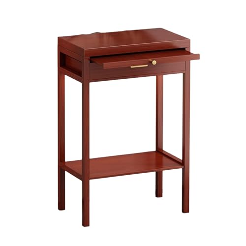 MTNBHH Buddhistischer Gebetsaltarschrank, Meditationstisch-Schreinständer aus Massivholz for die Inneneinrichtung mit verstecktem Tablett, Teak-Finish(Red,30x30x101cm) von MTNBHH