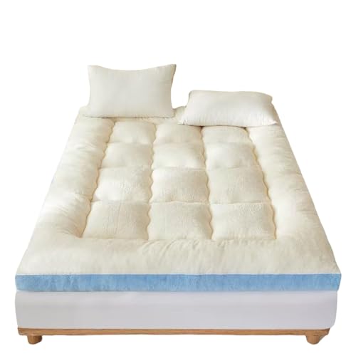 MTNBHH Faltbare Futonmatratze im japanischen Stil, tragbares Dickes Bett for Studenten, Gäste, Reisen – Verschiedene Größen und Farben(Blue,100X200cm) von MTNBHH
