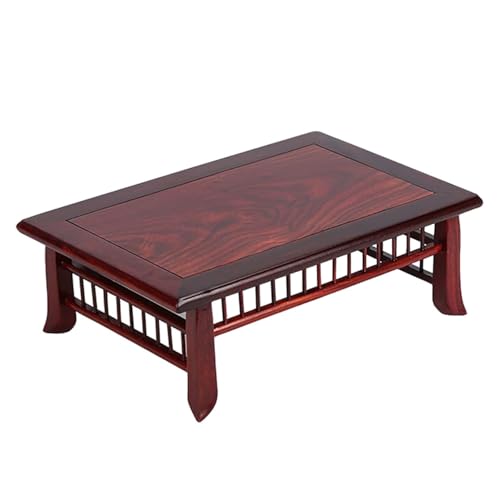 MTNBHH Handgefertigter Altartisch aus Holz, niedriger japanischer Teetisch for Gebet, Meditation, Räucherstäbchen, Dekoration for Zuhause und Garten, spiritueller Raum(25x15x9.5cm) von MTNBHH