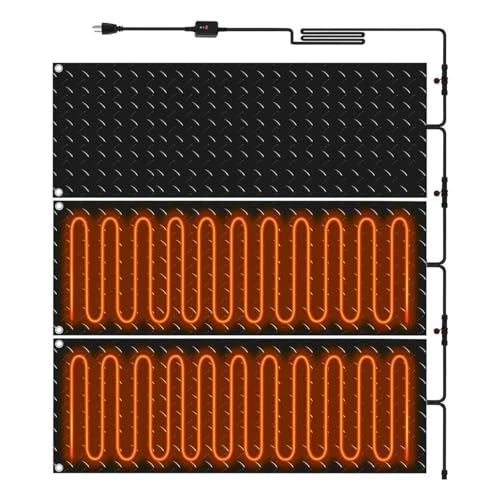 MTNBHH Heizmatte für den Außenbereich, 25 x 76 cm, rutschfest, für Treppen und Einfahrten (3 Stück, 10 x 15 Zoll (25,4 x 38, cm) von MTNBHH