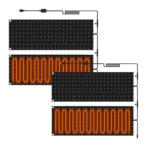 MTNBHH Heizmatte für den Außenbereich, 25 x 76 cm, rutschfest, für Treppen und Einfahrten (4 Stück, 10 x 15 Zoll (25,4 x 38, cm) von MTNBHH