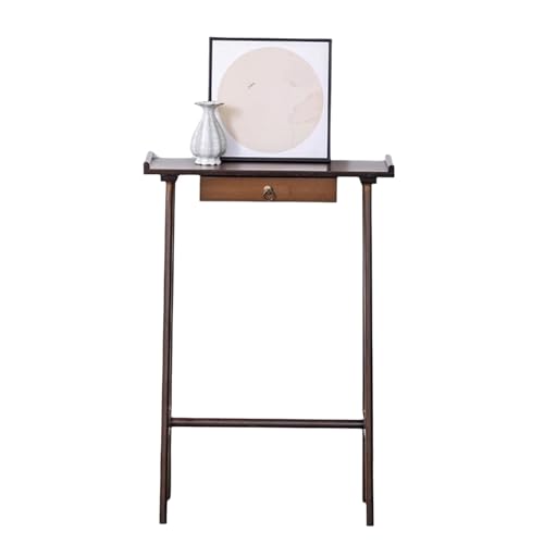 MTNBHH Moderner Eingangstisch aus Bambus, schmaler Konsolentisch mit Aufbewahrungsschublade und stabilen Beinen for Eingang, Couch, Flur(Schwarz,60cm) von MTNBHH