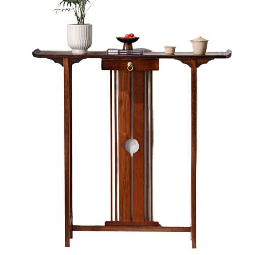 MTNBHH Pooja-Schrank aus massivem Holz, Altartisch mit Rückwand zur Wandmontage, buddhistischer Meditations-Eingangstisch, strapazierfähig(31.5 in) von MTNBHH