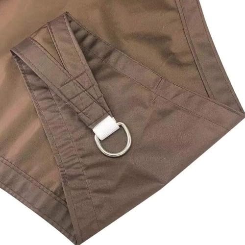 MTNBHH Wasserdurchlässige Sonnensegel-Überdachung, dreieckiger Sonnenschutz mit Hardware for den Außenbereich, Terrasse, Garten, Deck, Hinterhof(Brown,3.6 * 3.6 * 3.6m/11.8 * 11.8 * 11.8ft) von MTNBHH