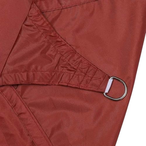 MTNBHH Wasserdurchlässige Sonnensegel-Überdachung, dreieckiger Sonnenschutz mit Hardware for den Außenbereich, Terrasse, Garten, Deck, Hinterhof(Dark red,4 * 4 * 4m/13 * 13 * 13ft) von MTNBHH