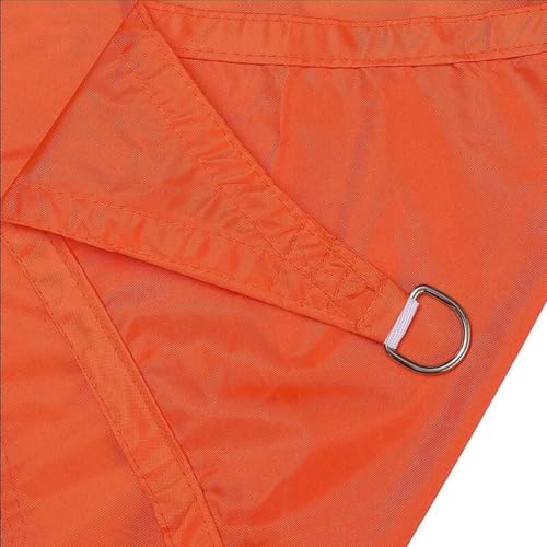MTNBHH Wasserdurchlässige Sonnensegel-Überdachung, dreieckiger Sonnenschutz mit Hardware for den Außenbereich, Terrasse, Garten, Deck, Hinterhof(Orange,1.6 * 1.6 * 1.6m/5.2 * 5.2 * 5.2ft) von MTNBHH