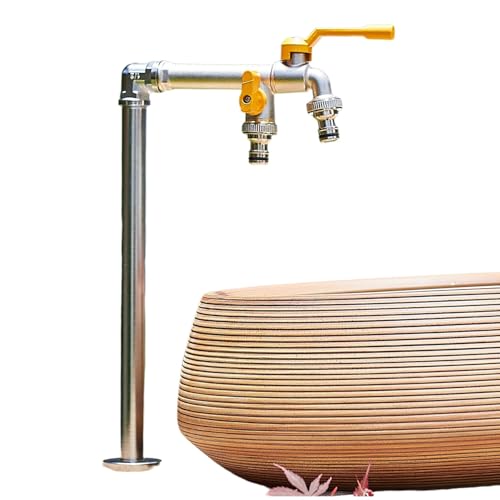 Wasserhahn for den Außenbereich, komplett aus Kupfer, frostsicheres Standrohr for Gartenwasserhähne, for Außenspüle, Fahrzeugwäsche, Pflanzenbewässerung mit abnehmbarer Düse(23*32cm/9*12.5in) von MTNBHH