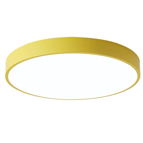 MTNROO Kreative Deckenleuchte In 5 Farben Macaron Ultradünner Deckenleuchtenschirm 3 Dimmbare Energiespar-Flachlampe Runde Superhelle Leuchte Für Schlafzimmer, Wohnzimmer Und Flur von MTNROO