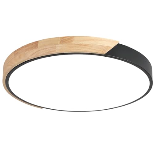 MTNROO Mit Holz Kreative LED-Deckenleuchten Haushaltskreisförmiges Panellicht Macaron Bunte Flache Oberflächenlampe Moderne Personalisierte Beleuchtungskörper Für Schlafzimmer, Wohnzimmer, von MTNROO