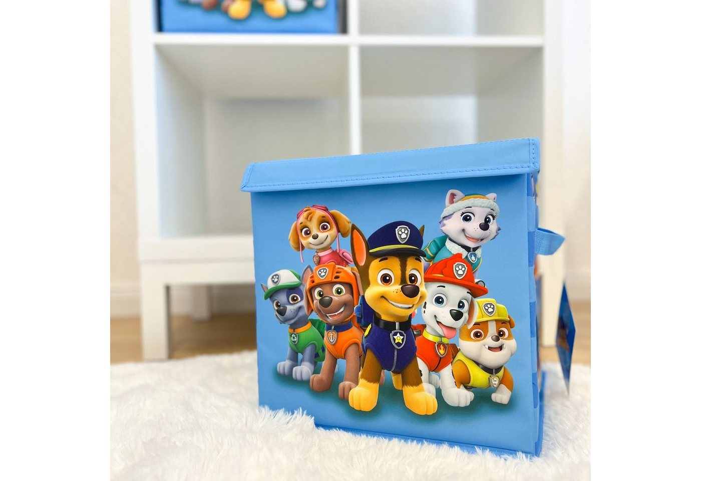 MTOnlinehandel Aufbewahrungsbox Box mit Deckel „ Paw Patrol “ 30x30x30 cm, 2er-Set, 100% Polyester (2 St), Spielzeugbox für Kinder von MTOnlinehandel