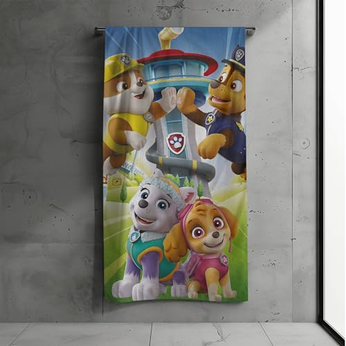 MTOnlinehandel Badetuch Paw Patrol, Kinder, 70x140cm, 100% Baumwolle, weiches, saugfähiges Handtuch, Strandtuch mit Minnie, Spiderman, Arielle für Jungen und Mädchen (Friends) von MTOnlinehandel