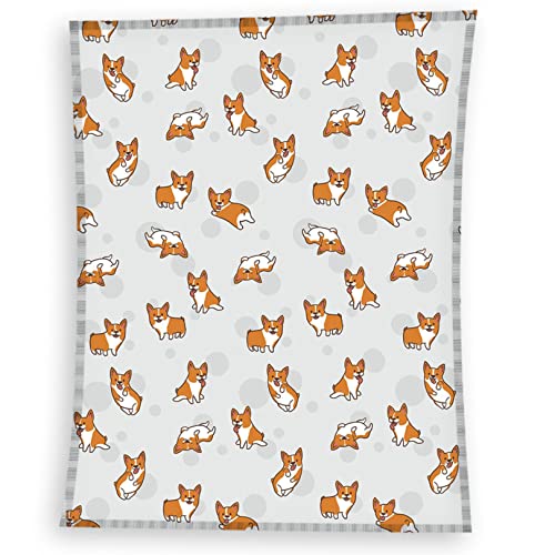 MTOnlinehandel Kinder-Decke kuschelig & weich 130x170 cm · süße Corgi Hunde Fleece-Decke für Mädchen und Jungen und Haustiere · Kuscheldecke · Hundedecke von MTOnlinehandel