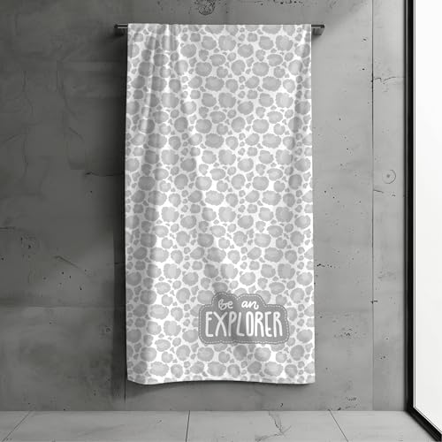 MTOnlinehandel Kinder Strandtuch 70x140 cm – Weiches & Saugfähiges Badetuch mit Leo-Motiv – Baumwolle & Polyester Mix – Schnelltrocknend von MTOnlinehandel
