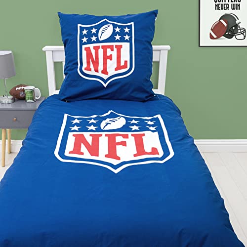 MTOnlinehandel NFL Bettwäsche 135x200 · American Football League Fanartikel US-Team · Wende-Motiv · 1 Kissenbezug 80x80 + 1 Bettbezug 135x200 cm - 100% Baumwolle von MTOnlinehandel