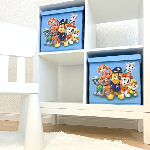 Paw Patrol Kinder Aufbewahrungsbox - Spielzeugkiste mit Deckel für Kinderzimmer 2 Stück - Paw Patrol Spielzeug Box für Mädchen & Jungen 30x30x30 cm kompatibel mit Kallax Regal von MTOnlinehandel