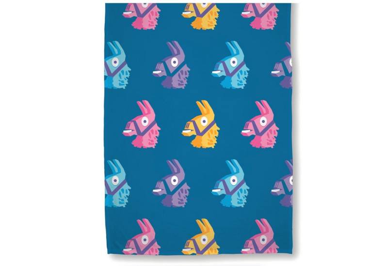 Wohndecke Fortnite 160x200 cm, das perfekte Geschenk, passend zur Bettwäsche, MTOnlinehandel, Lama Sofadecke Fleece-Decke Überwurf Plaid für Gamer von MTOnlinehandel