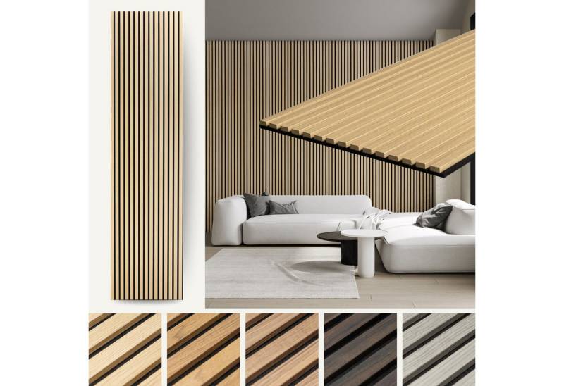 MTP Online-Shop GmbH Akustikplatte Eiche Pure - 240x60cm, Schallabsorption & modernes Design von MTP Online-Shop GmbH