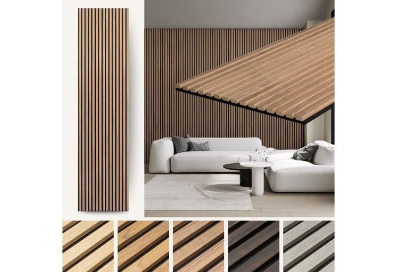 MTP Online-Shop GmbH Wandpaneel Walnuss - 240x60cm, Schallabsorption & modernes Design von MTP Online-Shop GmbH