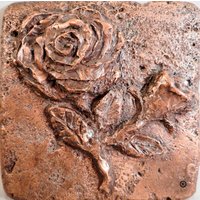 4 "x 4" Kupfer Blühende Rose Dekorative Fliese von MTPortrait