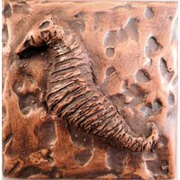 Kupfer Seepferd Dekorative Dot Tile Kupfer Seepferd Dekorative Dot Tile von MTPortrait