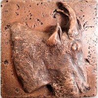 Kupfer Wild | Mtn. Goat 4 "x4" Dekorative Wandfliese von MTPortrait