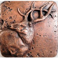 Kupfer Wildtiere | Elch 4 "x4" Dekorative Wandfliese Kupfer Wildtiere | Elch 4 "x4" Dekorative Wandfliese von MTPortrait