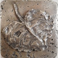 "Nickel/Silber 4"x4" Blatt #2 | Falling Leaves Collection von MTPortrait
