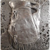 Western Pewter | Chaps 10 X cm Dekorative Metallwandfliese von MTPortrait