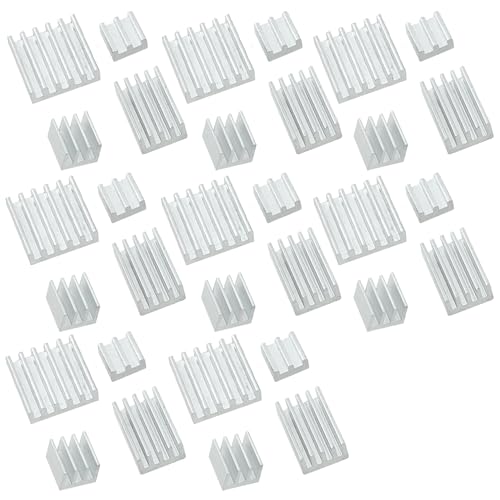 MTQY 32-teiliges Aluminium-Kühler-Set, kombinierte Kühlkörper, geeignet für Modell A B B+ 2/3/4/5 Platinen MTQY 32-teiliges Aluminium-Kühler-Set, kombinierte Kühlkörper, geeignet für Modell A B B+ 2/3/4/5 Platinen von MTQY