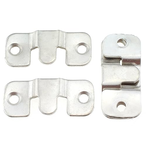 MTQY 4 Stück 30 x 53 mm Sektionale Couch-Anschlüsse Kit Sektionalsofa ineinandergreifende Möbelverbinder Halterung Wandmalerei Haken mit Schrauben von MTQY