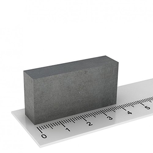 10 x Ferrit Quadermagnet 40x20x10 mm, Hochtemperatur Quader Magnet mit einer Einsatztemperatur bis zu 250°C 10 x Ferrit Quadermagnet 40x20x10 mm, Hochtemperatur Quader Magnet mit einer Einsatztemperatur bis zu 250°C von MTS Magnete
