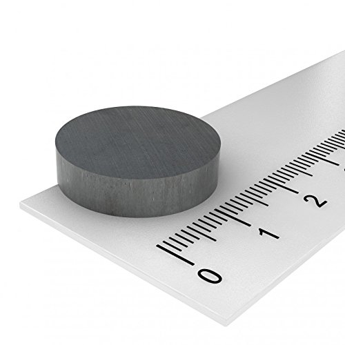10 x Ferrit Scheibenmagnet 20x5 mm, Hochtemperatur Magnet Scheibe, geeignet für Temperaturen bis 250°C von MTS Magnete
