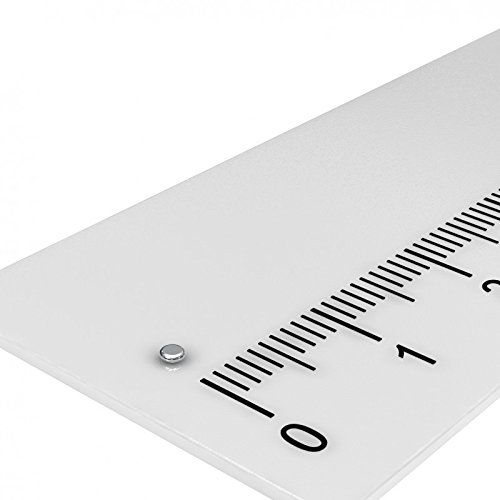 20 x Neodym Scheiben Magnet, 1.5 x 0.5 mm, Grade N45, vernickelt, Mini Magnet für Pinnwand und Modellbau von MTS Magnete