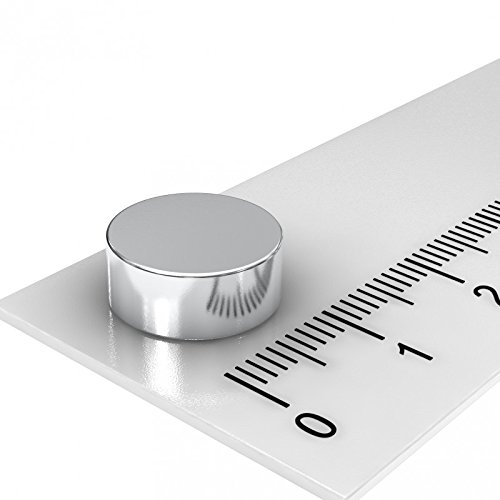 20 x Neodym Scheiben Magnet, 12 x 5 mm, vernickelt, Grade N45, Supermagnete von MTS Magnete